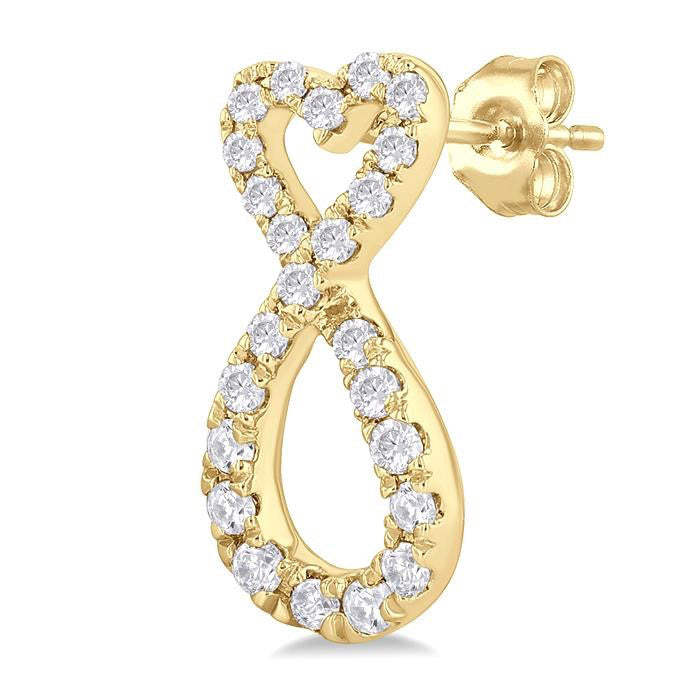 Heart Shape Infinity Diamond Fashion Earrings