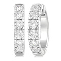 Round Shape Diamond Hoop Earrings