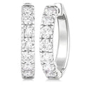 Round Shape Diamond Hoop Earrings