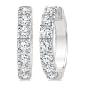 Round Shape Diamond Hoop Earrings