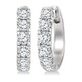 Round Shape Diamond Hoop Earrings