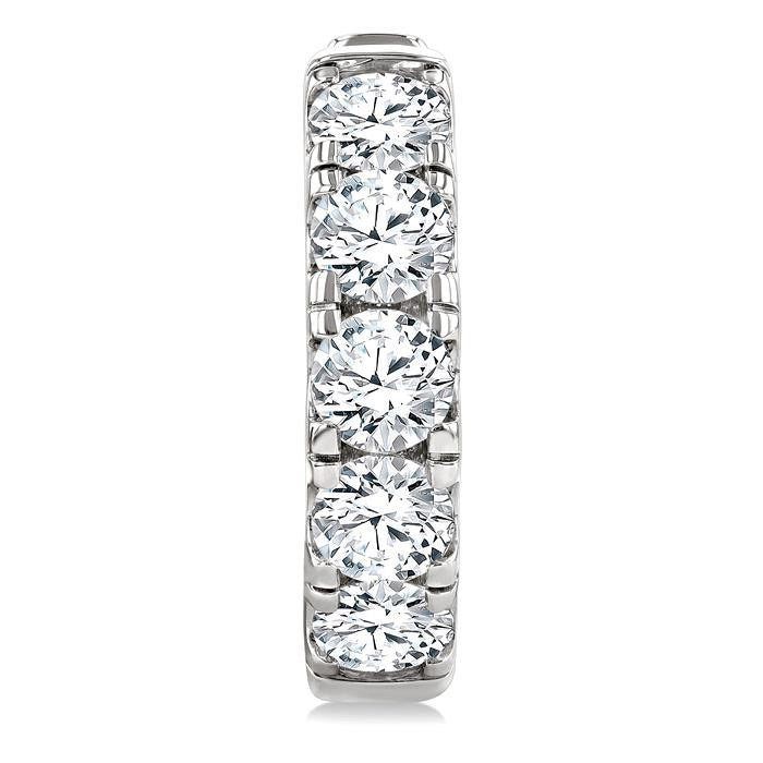 Round Shape Diamond Hoop Earrings