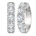 Round Shape Diamond Hoop Earrings