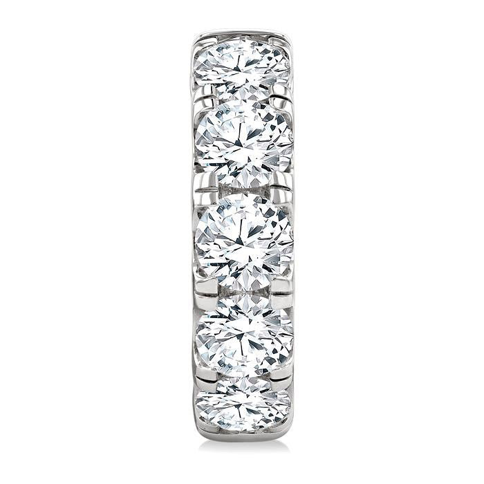 Round Shape Diamond Hoop Earrings