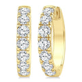Round Shape Diamond Hoop Earrings