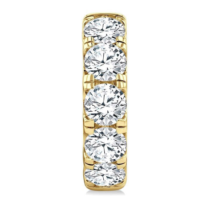 Round Shape Diamond Hoop Earrings
