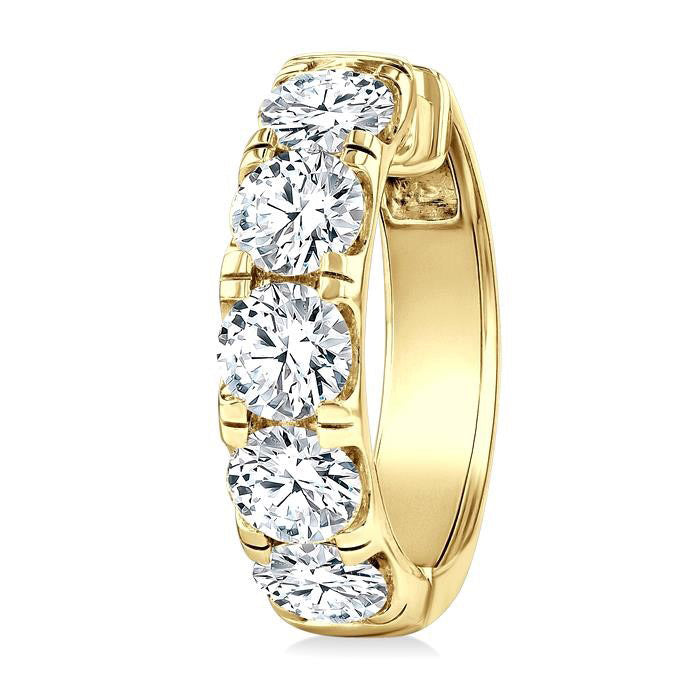Round Shape Diamond Hoop Earrings