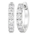 Round Shape Diamond Hoop Earrings