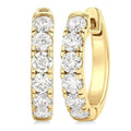 Round Shape Diamond Hoop Earrings