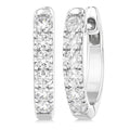 Round Shape Diamond Hoop Earrings