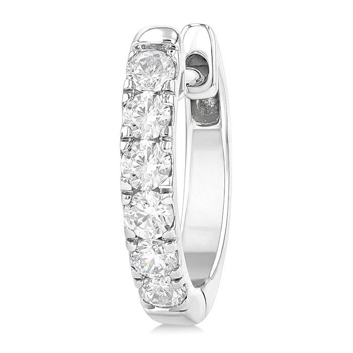 Round Shape Diamond Hoop Earrings