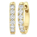 Round Shape Diamond Hoop Earrings