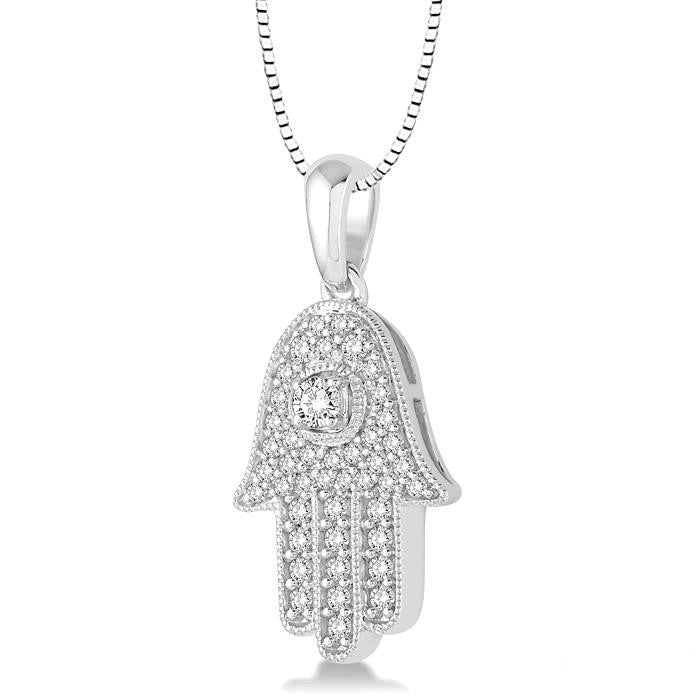 Hamsa Diamond Pendant