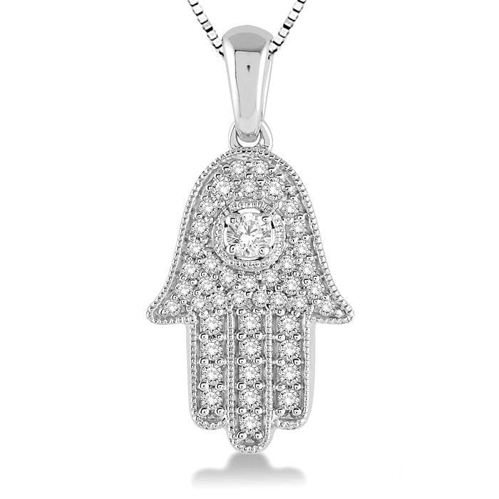 Hamsa Diamond Pendant