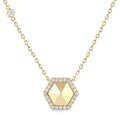 Hexagon Shape Diamond Fashion Necklace