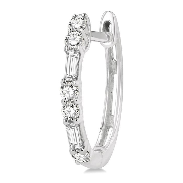 OraAe 14K White Gold Diamond Earrings