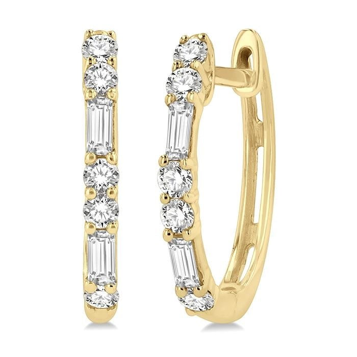 NoEl 14K White Gold Diamond Earrings