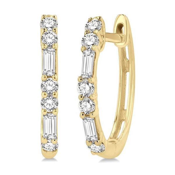 NoEl 14K White Gold Diamond Earrings
