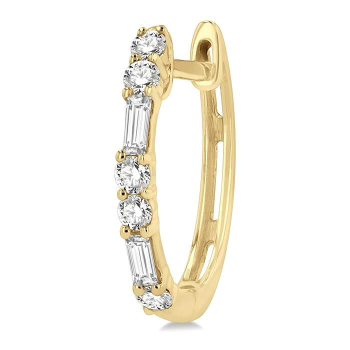NoEl 14K White Gold Diamond Earrings