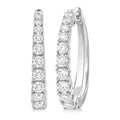 Graduated Diamond Fashion Hoop Earrings