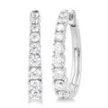 Graduated Diamond Huggie Fashion Earrings