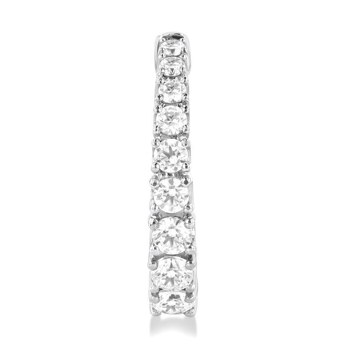 Graduated Diamond Huggie Fashion Earrings
