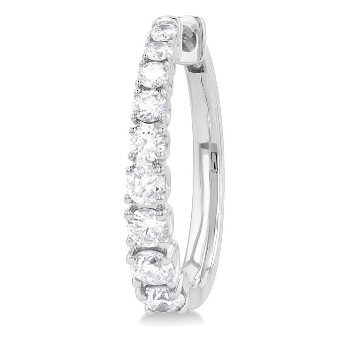 Graduated Diamond Huggie Fashion Earrings