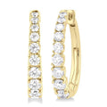 Graduated Diamond Huggie Fashion Earrings