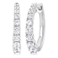 Graduated Diamond Huggie Fashion Earrings