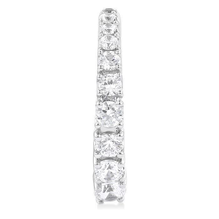 Graduated Diamond Huggie Fashion Earrings