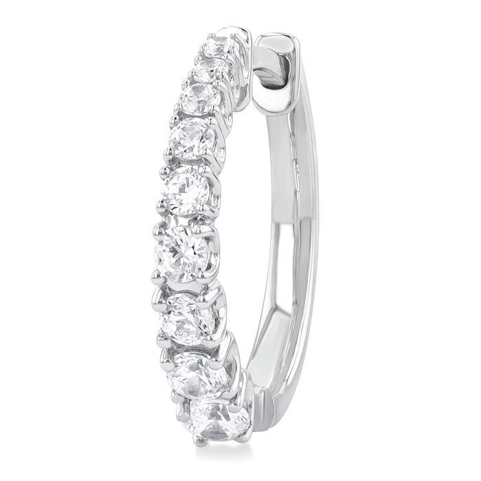 Graduated Diamond Huggie Fashion Earrings