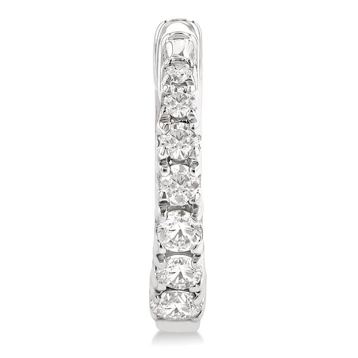 Graduated Petite Diamond Huggie Fashion Earrings