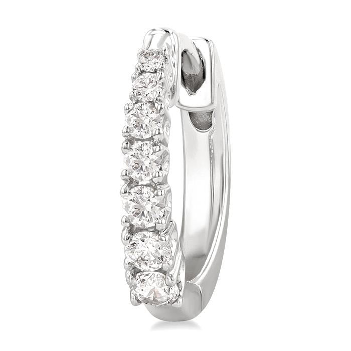 Graduated Petite Diamond Huggie Fashion Earrings