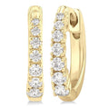 Graduated Petite Diamond Huggie Fashion Earrings
