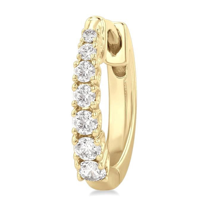 Graduated Petite Diamond Huggie Fashion Earrings