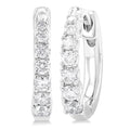 Graduated Petite Diamond Huggie Fashion Earrings