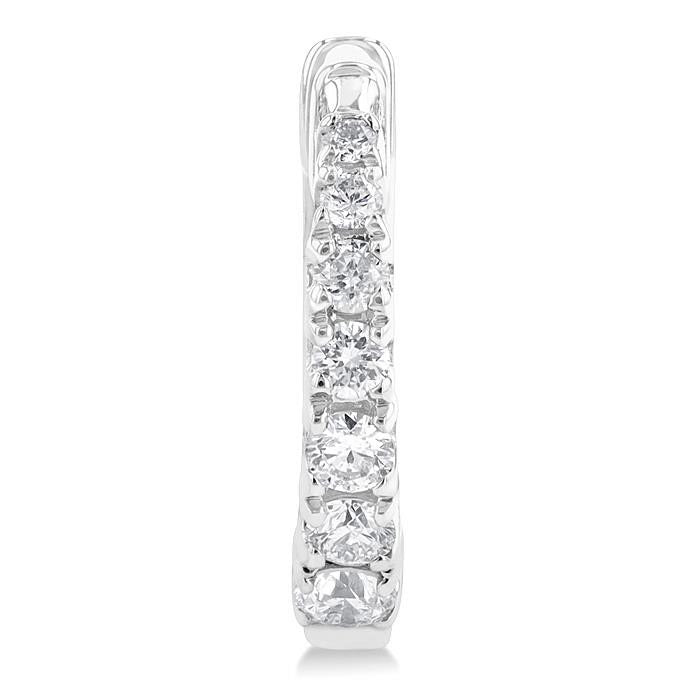Graduated Petite Diamond Huggie Fashion Earrings
