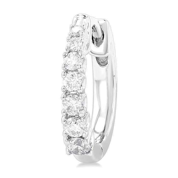 Graduated Petite Diamond Huggie Fashion Earrings