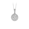 Diamond Round Shaped Composite Halo Pendant