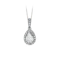 Diamond Pear Shaped Composite Halo Pendant 
