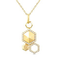 Frost Prairie Hexagon Shape Diamond Fashion Pendant