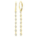 1/2 Ctw Round Cut Diamond Fashion Long Earrings in 14K Yellow Gold