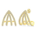 1/3 Ctw Petite Claw Round Cut Diamond Fashion Stud Earrings in 10K Yellow Gold