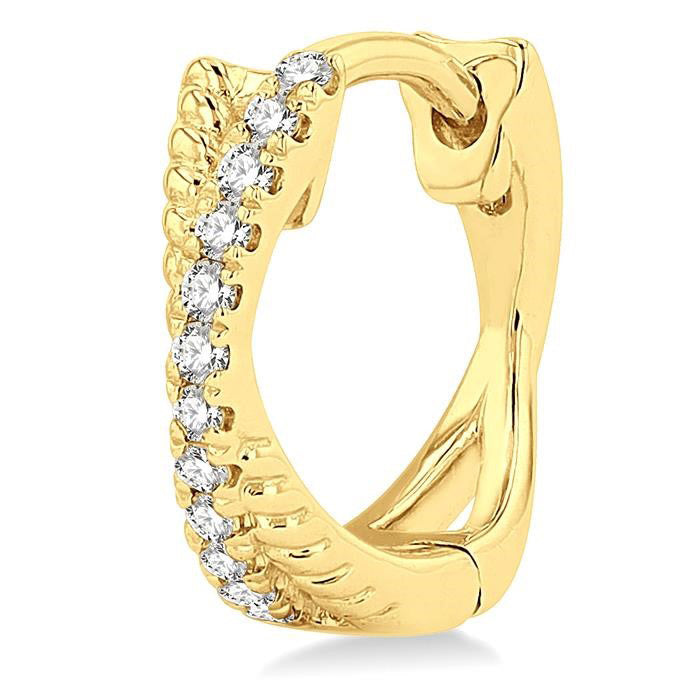 Petite Diamond Huggie Fashion Earrings