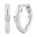 1/10 Ctw Petite Single Round Cut Diamond Fashion Huggies in 10K White Gold