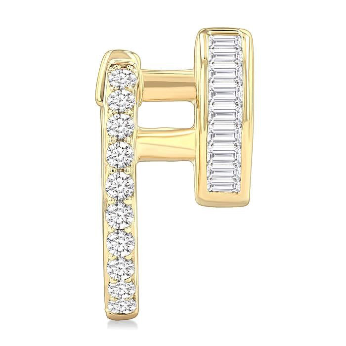 Double Row Diamond Huggie Fashion Earrings