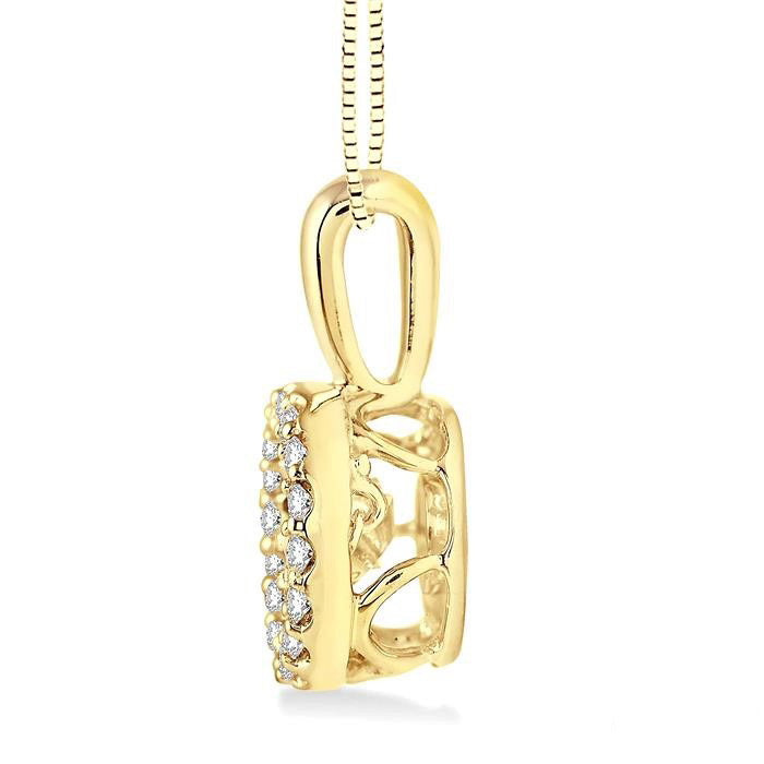Cascade Evergreen Round Shape Emotion Halo Diamond Pendant
