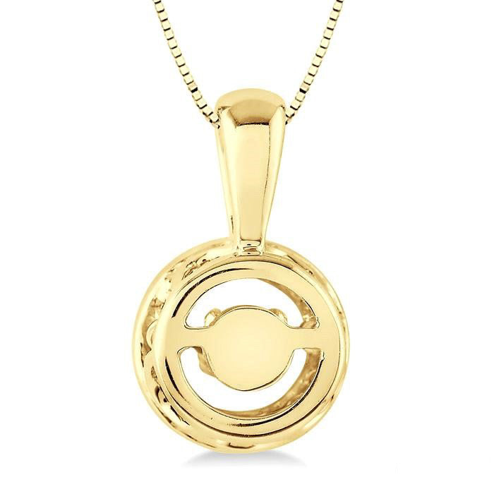 Cascade Evergreen Round Shape Emotion Halo Diamond Pendant