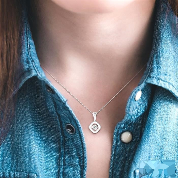 Cushion Shape Emotion Diamond Pendant