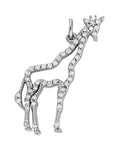 Diamond Outline Giraffe Pendant